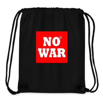 No war - Stanley/Stella Recycled Gym Bag - black - Front