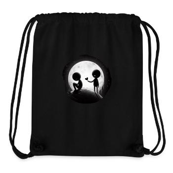 Together instead of lonely - Stanley/Stella Recycled Gym Bag - black - Front
