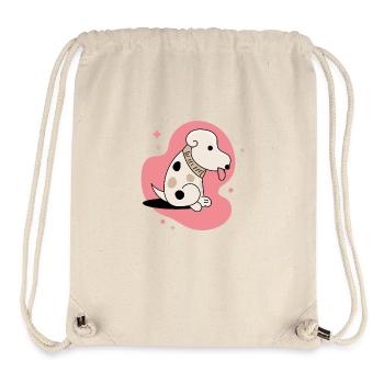 Cute puppy dog sitting with toungue out pet lover - Stanley/Stella Recycled Gym Bag - natural - Front