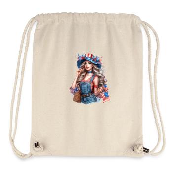 Hot Patriot Woman - Stanley/Stella Recycled Gym Bag - natural - Front