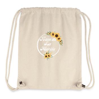 Team of The Sunflower Bride - Bachelorette Party Gift Idea - Stanley/Stella Recycled Gym Bag - natural - Front