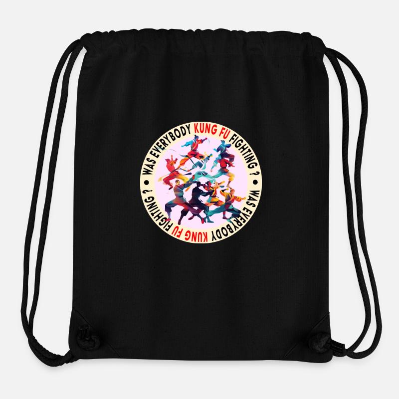 Combat de Kung Fu - Sac à cordon recyclé Stanley/Stella - noir