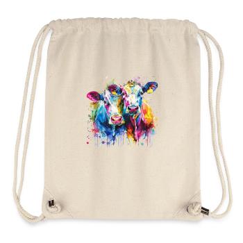 Kühe, Ochsen - Stanley/Stella recycelter Gym Bag - Naturweiß - Vorne