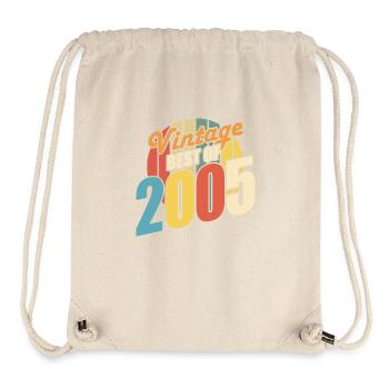 Vintage 2005 meilleur de 2005 - annif 19 ans - Sac à cordon recyclé Stanley/Stella - blanc naturel - Devant