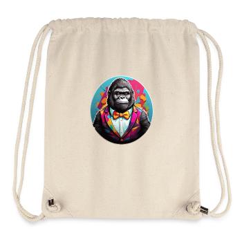 Lustiges Comic Gorilla - Stanley/Stella recycelter Gym Bag - Naturweiß - Vorne