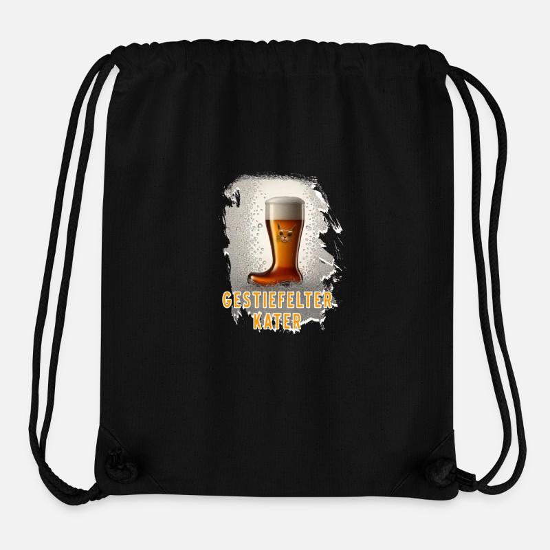 Gestiefelter Kater - Stanley/Stella recycelter Gym Bag - Schwarz