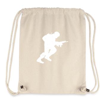 Soldier Runns War Freedom Attack Running Fighter - Stanley/Stella Recycled Gym Bag - natural - Front