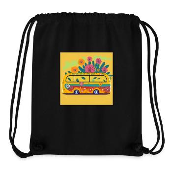 Floral splendour on wheels: The Sun Salutation Bus - Stanley/Stella Recycled Gym Bag - black - Front