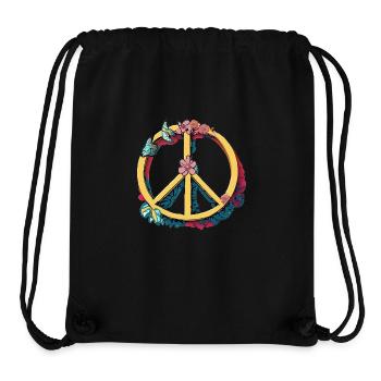 Peace Flight: Blossom Magic with Butterflies - Stanley/Stella Recycled Gym Bag - black - Front