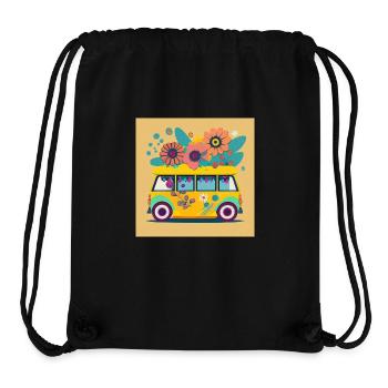 Sunbeam Express: Flower magic in pastel - Stanley/Stella Recycled Gym Bag - black - Front