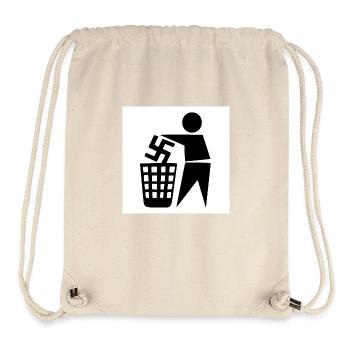 Contre les nazis - Sac à cordon recyclé Stanley/Stella - blanc naturel - Devant