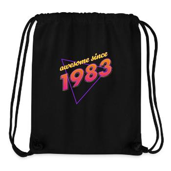 Retro - Genial seit 1983 - Stanley/Stella recycelter Gym Bag - Schwarz - Vorne