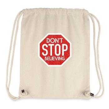 N’ARRÊTEZ PAS DE CROIRE AU GRUNGE BLANC - Sac à cordon recyclé Stanley/Stella - blanc naturel - Devant