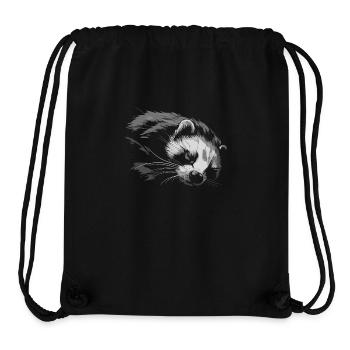 Furet est fatigué - Sac à cordon recyclé Stanley/Stella - noir - Devant