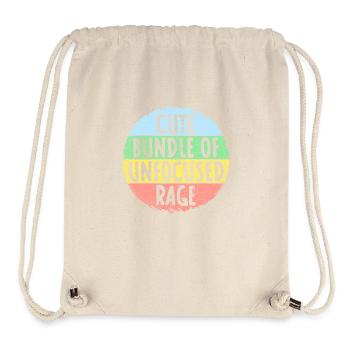 Lustiges niedliches Bündel von unfokussiertem Wut-Regenbogen-Goth - Stanley/Stella recycelter Gym Bag - Naturweiß - Vorne
