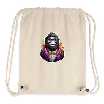 Lustiges Comic Gorilla - Stanley/Stella recycelter Gym Bag - Naturweiß - Vorne