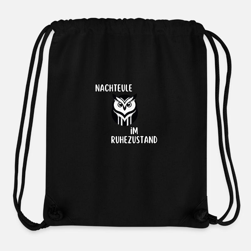 Retired Night Owl - Stanley/Stella Recycled Gym Bag - black