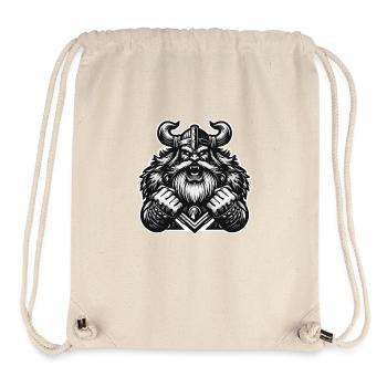 Mächtiger Wikingerkrieger Version 6 - Stanley/Stella recycelter Gym Bag - Naturweiß - Vorne