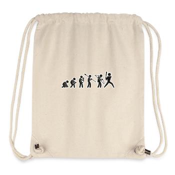 Evolution Baseballer Black Grunge - Stanley/Stella recycelter Gym Bag - Naturweiß - Vorne
