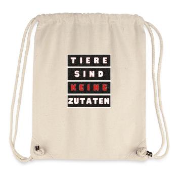 Tiere Sind Keine Zutaten Grunge - Stanley/Stella recycelter Gym Bag - Naturweiß - Vorne