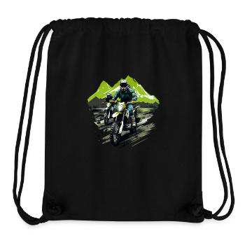 Motorcycel Cross Mountain Vacation Summer Mount - Stanley/Stella Recycled Gym Bag - black - Front