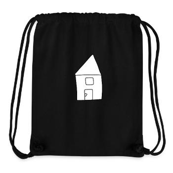 Haus Symbol Wohnen rot - Stanley/Stella recycelter Gym Bag - Schwarz - Vorne