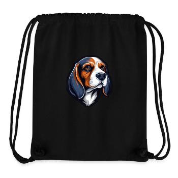 Beagle Hund - Stanley/Stella recycelter Gym Bag - Schwarz - Vorne
