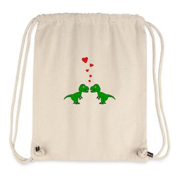 Tyrannosaurus TRex Love - Stanley/Stella Recycled Gym Bag - natural - Front
