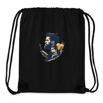 Vater und Sohn im Angesicht - Stanley/Stella recycelter Gym Bag - Schwarz - Vorne