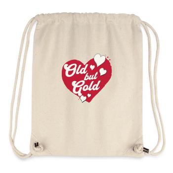 Old but Gold with a red heart for the dearest - Stanley/Stella Recycled Gym Bag - natural - Front