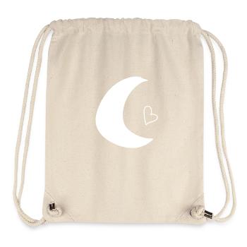 Moon Heart Icon - Stanley/Stella Recycled Gym Bag - natural - Front