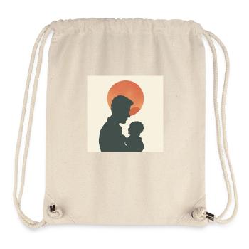 Papa-Silhouette - Stanley/Stella recycelter Gym Bag - Naturweiß - Vorne