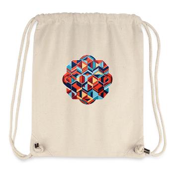 Motifs géométriques - Sac à cordon recyclé Stanley/Stella - blanc naturel - Devant