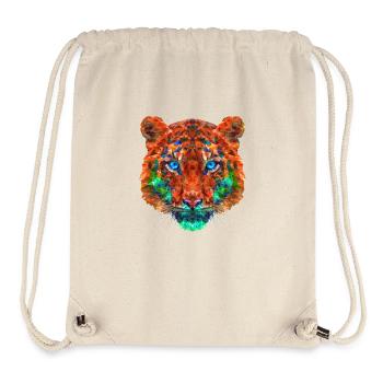 Tigre polygonal - Sac à cordon recyclé Stanley/Stella - blanc naturel - Devant