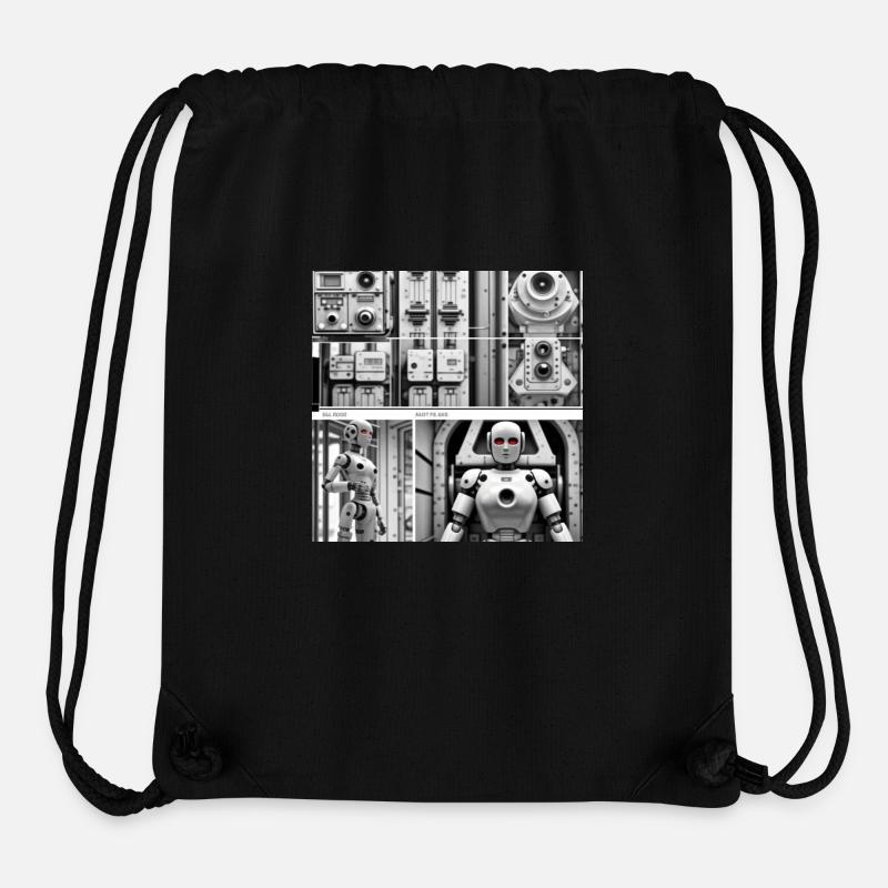 Robot - Sac à cordon recyclé Stanley/Stella - noir