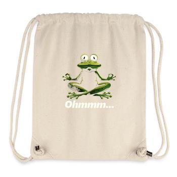 Yoga Frog #lovely toons - Sac à cordon recyclé Stanley/Stella - blanc naturel - Devant