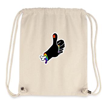 Daumen Hoch der Knochenhand : Sticky Queer Pride - Stanley/Stella recycelter Gym Bag - Naturweiß - Vorne