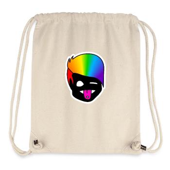 Zwinker Zunge : Sticky Queer Pride - Stanley/Stella recycelter Gym Bag - Naturweiß - Vorne