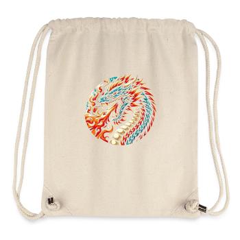 Bunter Feuerdrache - Stanley/Stella recycelter Gym Bag - Naturweiß - Vorne