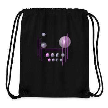 Kugeln und Stangen 3D - Stanley/Stella recycelter Gym Bag - Schwarz - Vorne