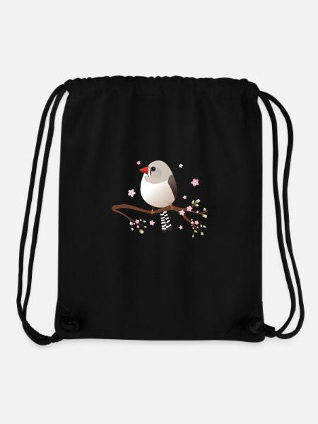 Cute bulbous zebra finch - Stanley/Stella Recycled Gym Bag - black