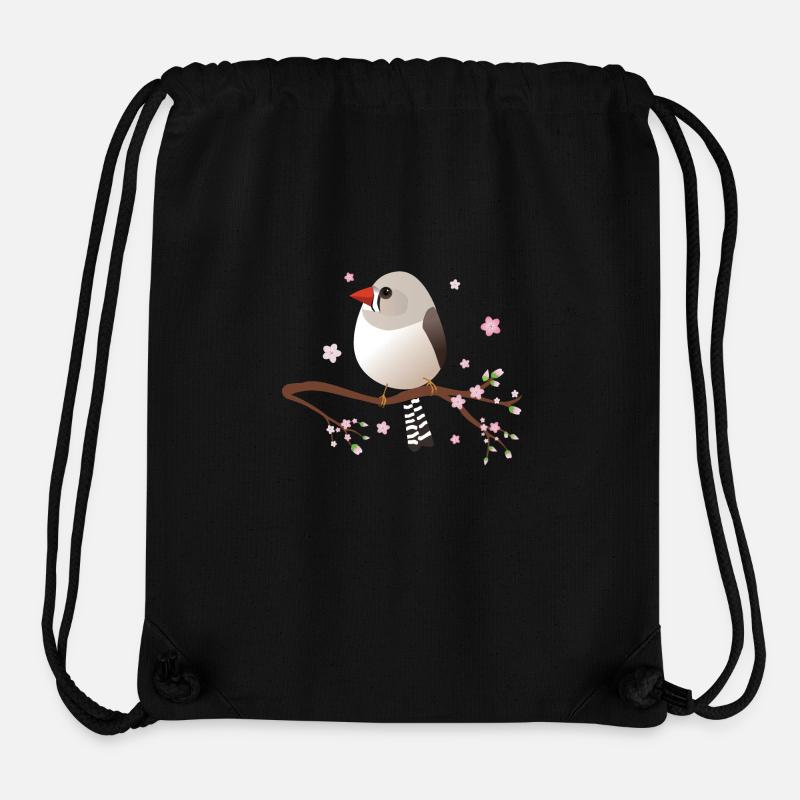 Mignon pinson zébré bulbeux - Sac à cordon recyclé Stanley/Stella - noir