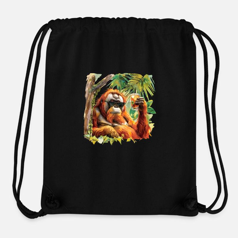 cooler Orang-Utan - Stanley/Stella recycelter Gym Bag - Schwarz