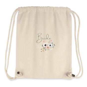 Floral bridle crown boho - Stanley/Stella Recycled Gym Bag - natural - Front