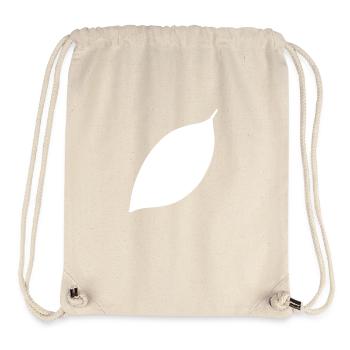 Feuille Symbole Forme Nature - Sac à cordon recyclé Stanley/Stella - blanc naturel - Devant