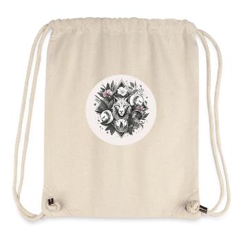 Lion crest animal - Stanley/Stella Recycled Gym Bag - natural - Front