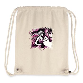 Flowers Women girl fashion design art female style - Stanley/Stella Recycled Gym Bag - natural - Front