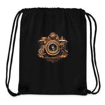 Steampunk Fotoapparat - Stanley/Stella recycelter Gym Bag - Schwarz - Vorne