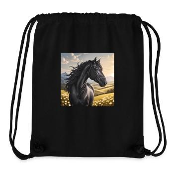 Art du cheval - Sac à cordon recyclé Stanley/Stella - noir - Devant