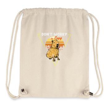 Capy Vintage Vaporwave Style Esthétique, - Sac à cordon recyclé Stanley/Stella - blanc naturel - Devant
